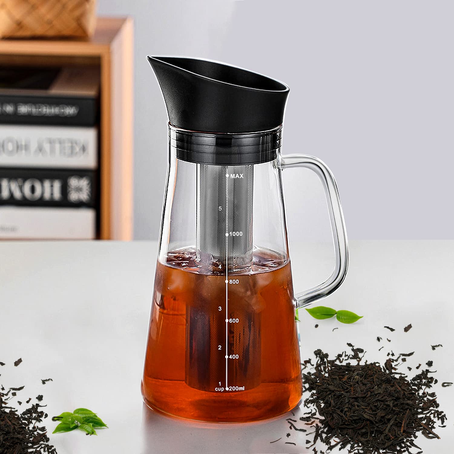Glazen Cold Brew Kan met RVS Filter – 1,5 Liter