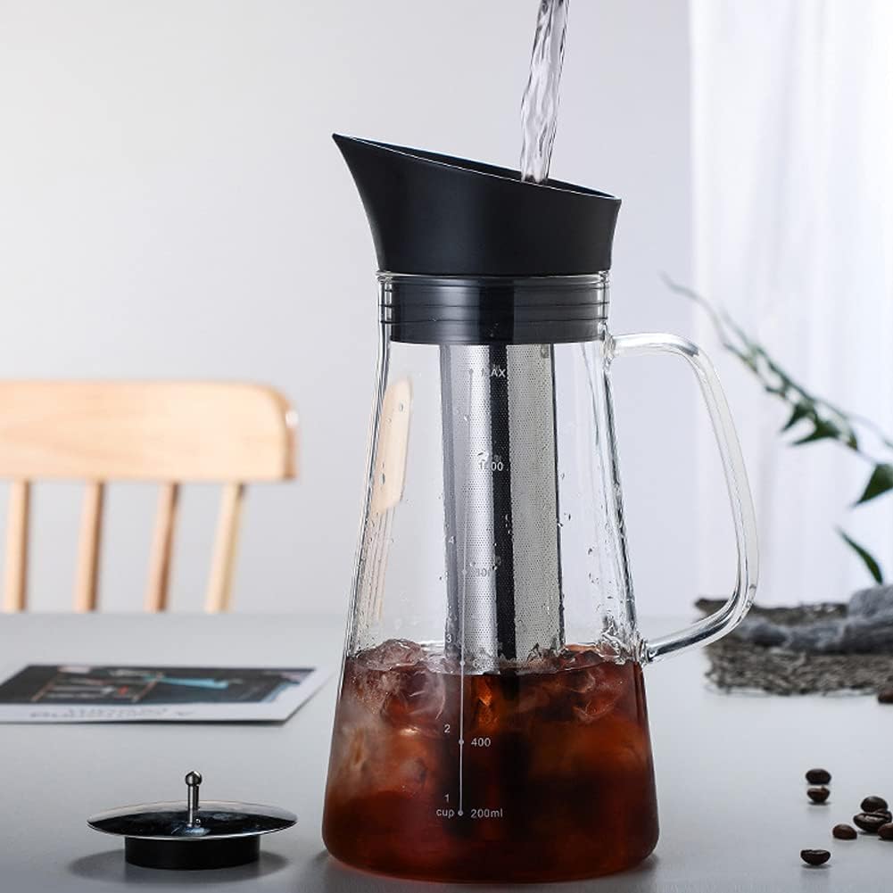 Glazen Cold Brew Kan met RVS Filter – 1,5 Liter