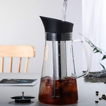 Glazen Cold Brew Kan met RVS Filter – 1,5 Liter